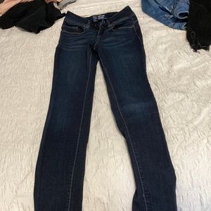 skinny mid rise jeans size 0.